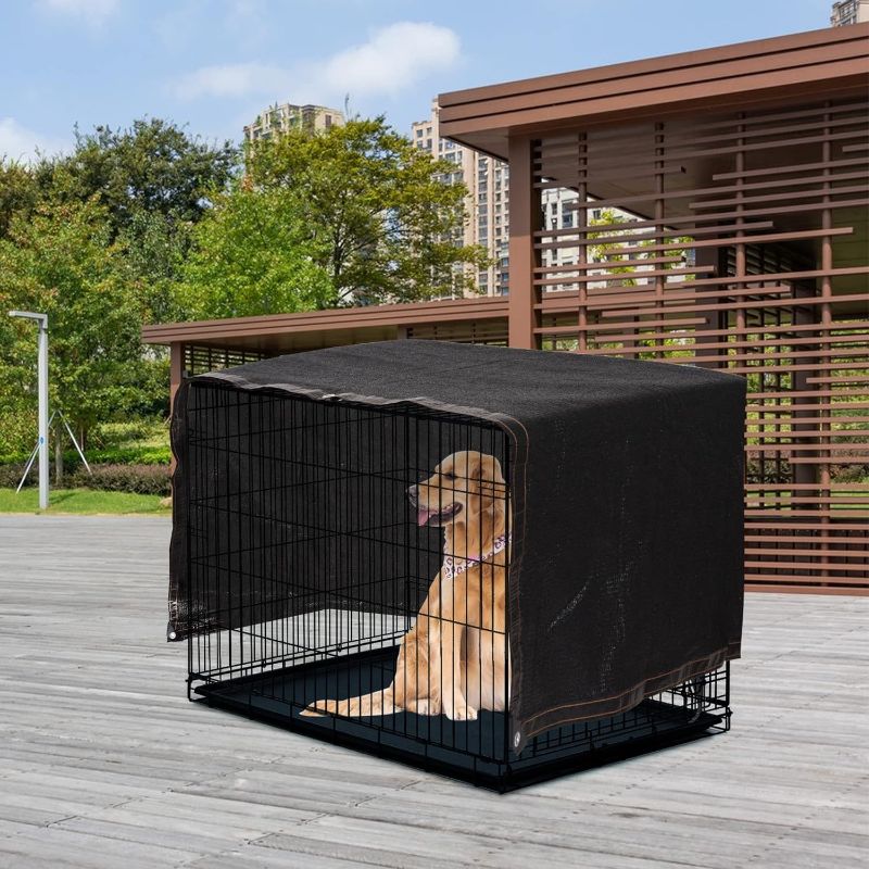 Photo 1 of 10 * 10ft Dog Kennel Shade Covers,95% Upgrade Sunblock Shade Tarp Panel with Grommets,Dog Kennel Coverage Dog Cage Sunblock for Outdoor Dog House.