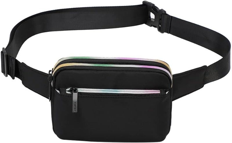 Photo 1 of DEEKEY Fanny Packs for Women Men Waist Bag Cross Body Purse with Adjustable Belt Small Waist Pouch Bum Bag for Travel Workout Running Cycling Hiking
