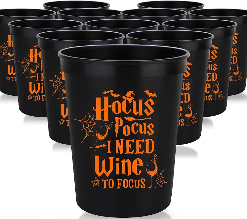 Photo 1 of 12 Hocus Pocus Plastic Cups 16oz Halloween Cups For Adults