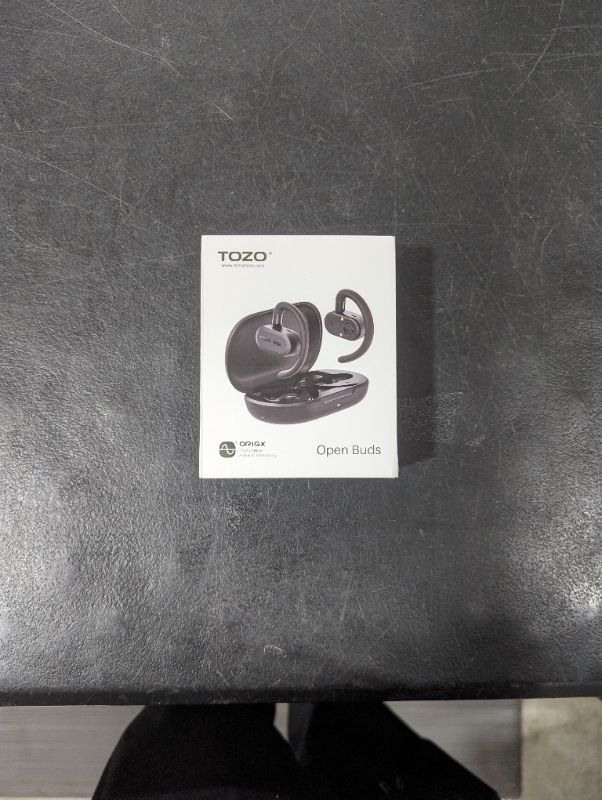 Photo 2 of TOZO OpenBuds Lightweight True Open Ear Wireless Earbuds with Multi-Angle Adjustment, Bluetooth 5.3 Headphones with Dual-Axis Design for Long-Lasting Comfort, Crystal-Clear Calls for Driving, Black