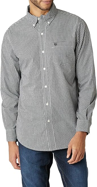 Photo 1 of Chaps Men's Button Down Shirt - Long Sleeve Collared Shirt for Men: Wrinkle-Resistant, Sustainable Size S 