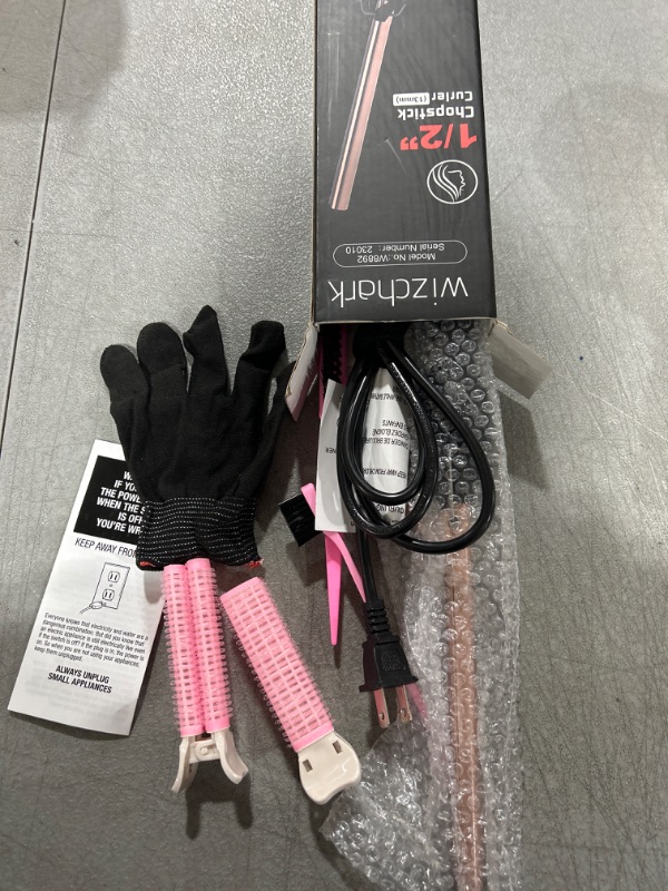 Photo 2 of 1/2 Inch Curling Iron Barrel, WIZCHARK 13mm Tiny Curling Wand, Small Curling Iron for Long Short Hair, Professional Ceramic Dual Voltage Pencil Hair Curling Iron, Digital Temp Control for Tight Curls