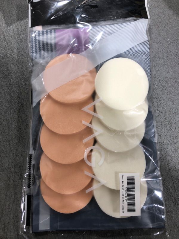 Photo 2 of Beauty Make Up Set of 20pcs Latex Liquid Foundation Powders Compact Sponges Applicators Bronzers Concealers Application Rounds Blenders Blending Tools In Pink and White Colors
