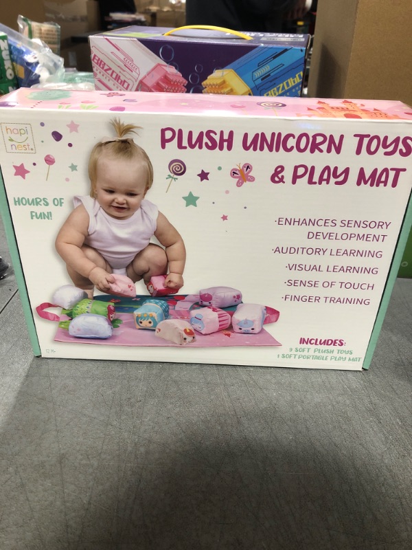 Photo 2 of Hapinest Unicorn Carry Playmat Soft Toys Gifts for Baby Girls Ages 1 Year and Up