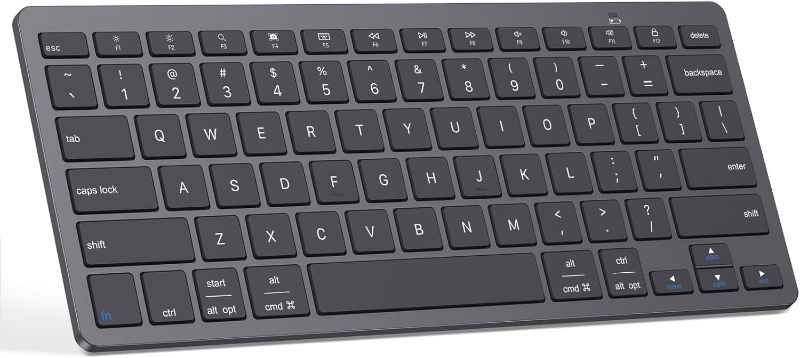 Photo 1 of Emetok Universal Bluetooth Keyboard for iPad, Upgraded BLE Technology Keyboard with Unwavering Connection, 18-Month Battery Life, Automatic Identification for iOS, Windows, Android, macOS, Black