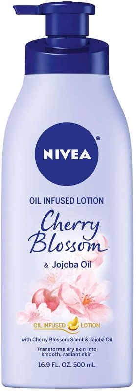 Photo 1 of 2 PACK- Nivea Oil Infused Body Lotion, Cherry Blossom Lotion with Jojoba Oil, Moisturizing Body Lotion for Dry Skin, 16.9 Fl Oz Pump Bottle