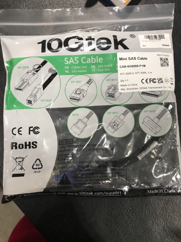 Photo 1 of 10Gtek SAS CABLE.  