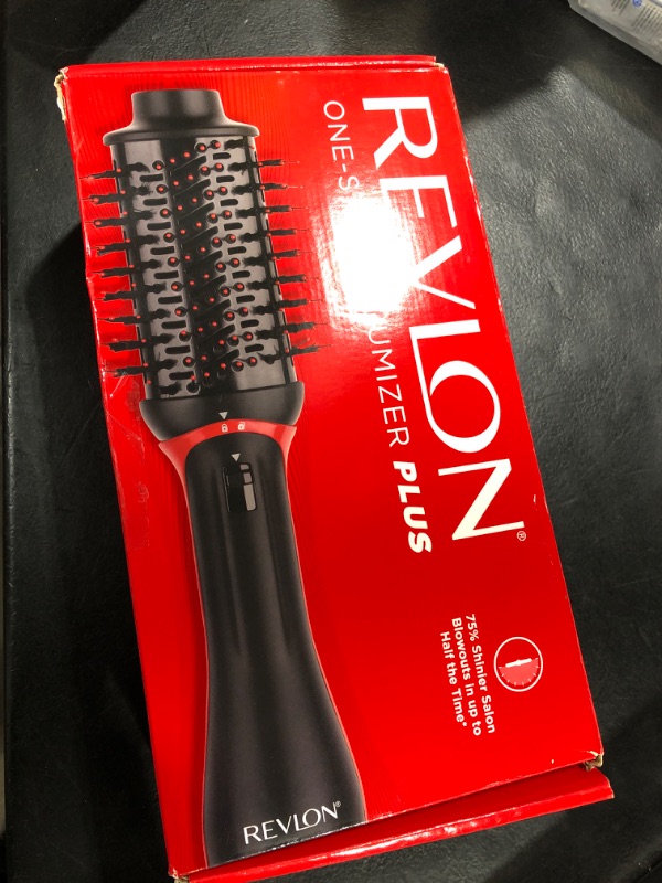 Photo 3 of Revlon One Step Volumizer PLUS 2.0 Hair Dryer and Hot Air Brush | Dry and Style (Black) Black Red