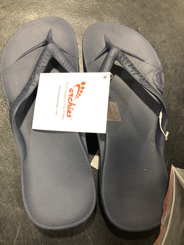 Photo 2 of ARCHIES Footwear - Flip Flop Sandals – Offering Great Arch Support and Comfort 8 Women/7 Men Navy