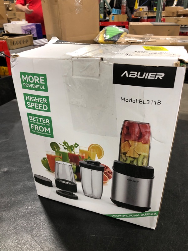 Photo 1 of 900W Smoothie Blender, Abuler Personal Blender for Shakes and Smoothies, 13 Pieces with 18 OZ *2 To-Go Cups, Portable Blenders for Kitchen Smoothie Ice Protein Frozen Juices Drink, Spices, BPA Free