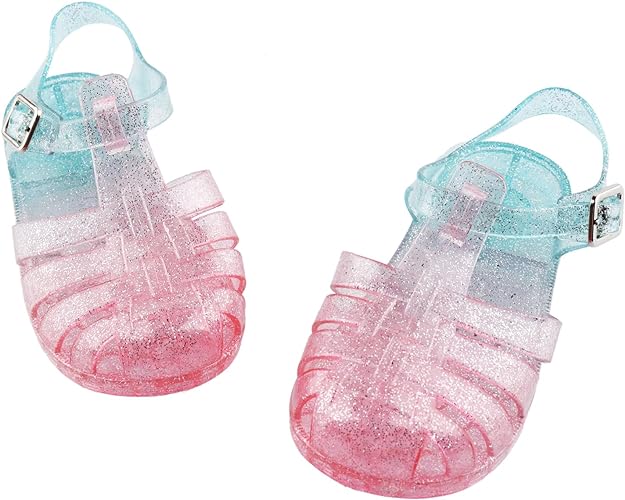 Photo 1 of Amtidy Jelly Shoes for Girls, Children's Fishermen Sandals Princess Birthday Sandals for Little Girls, Toddler Glitter Sandals  SIZE 27