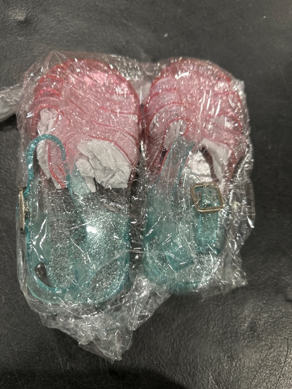 Photo 2 of Amtidy Jelly Shoes for Girls, Children's Fishermen Sandals Princess Birthday Sandals for Little Girls, Toddler Glitter Sandals  SIZE 27