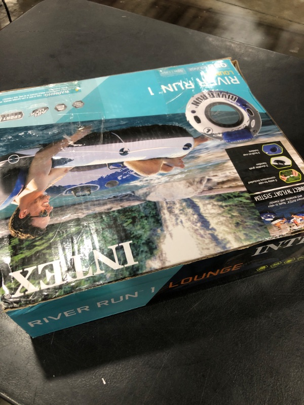 Photo 1 of Intex River Run I Sport Lounge, Inflatable Water Float, 53" Diameter & Aqua River Run 1 Fire Edition Sport Lounge, Inflatable Water Float, 53" Diameter 1-Person Sport Lounge + Sport Lounge