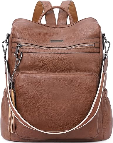 Photo 1 of CLUCI Leather Backpack Purse for Women Designer Ladies Large Travel Convertible Shoulder Bag 