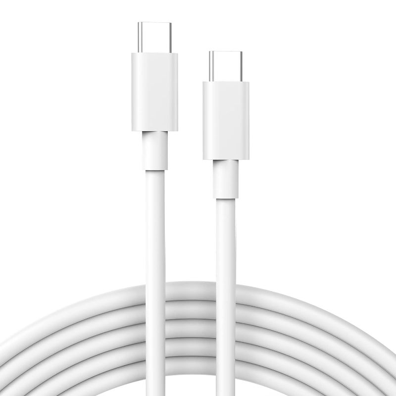 Photo 1 of 10ft USB C to USB C Cable for iPad Pro 12.9 11 inch, iPad Air 5 4, Mini 6, MacBook Air MacBook Pro Charger, iPhone 15/15 Pro/15 Plus/15 Pro Max, Google Pixel, Samsung, USBC Type C Fast Charging Cord