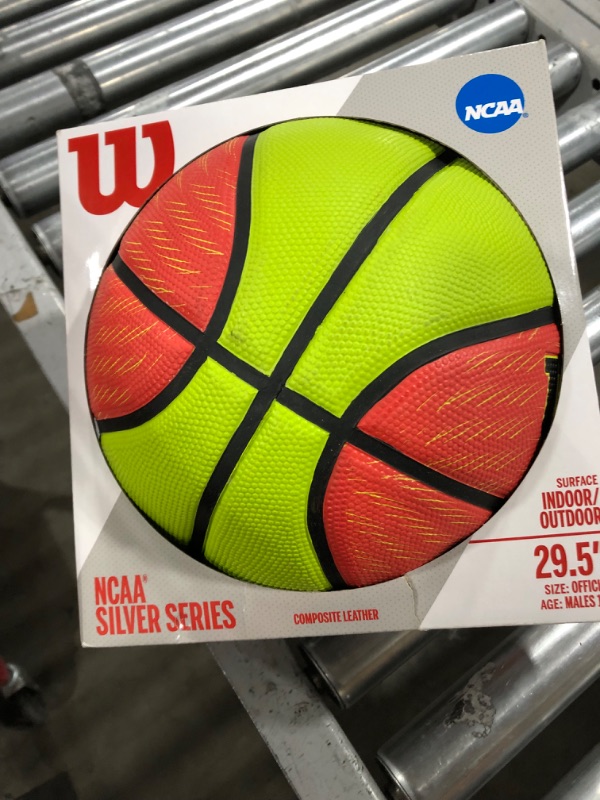 Photo 2 of WILSON NCAA Hyper Shot Orange/Lime basketball, Official Size