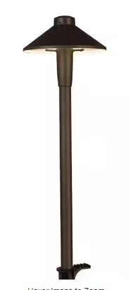 Photo 1 of 10-Watt Equivalent Low Voltage Bronze LED Outdoor Landscape Path Light with Adjustable Color
