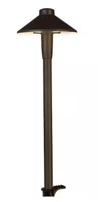 Photo 1 of 10-Watt Equivalent Low Voltage Bronze LED Outdoor Landscape Path Light with Adjustable Color
