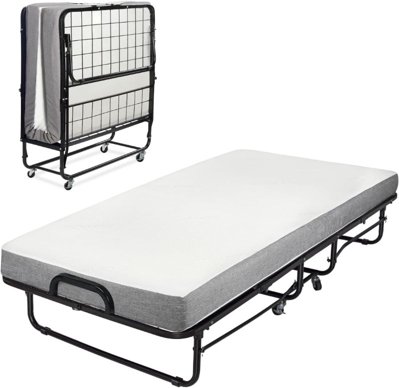 Photo 1 of  Folding Bed – Cot Size - with Luxurious Memory Foam Mattress and a Super Strong Sturdy Frame – 75” x 31