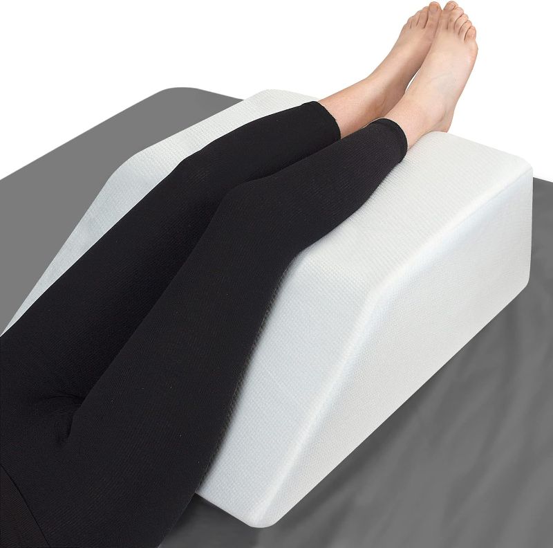 Photo 1 of 
Healthex Leg Elevation/Wedge Pillow with Memory Foam Top - Elevated Leg Rest Pillow for Circulation, Swelling