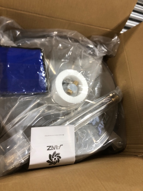 Photo 1 of JANZ 18" Pressure Washer Surface Cleaner with 4 Wheels,1/4" Quick Plug,Stainless Steel Housing,2 Extension Wand Attachments, 3 Spray Nozzles and 2 Replacement Nozzles, 4000 PSI 18 Inch