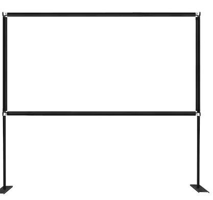 Photo 1 of 100 in. Projector Screen with Stand Portable Movie Screen 16:9 4K HD Wide Angle Projector Screen Stand for Outdoor Use
