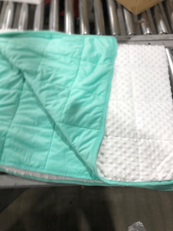 Photo 1 of  Weighted Blanket (60"x80",15lbs Queen Size - Teal), Weighted Blankets for Adults and Kids, Cooling Breathable Soft and Comfort Minky, Heavy Blanket Microfiber Material with Glass Beads