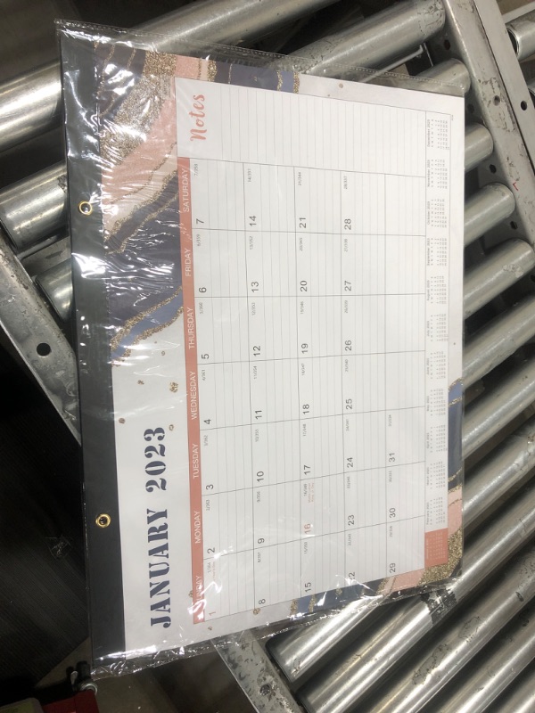 Photo 2 of 2023 Desk Calendar - Large Desk Calendar 2023, Jan. 2023 - Dec. 2023, 22" x 17", 12 Months Planning, Large Ruled Blocks, Tear Off Design, 2 Corner Protectors & 2 Hanging Hooks - Multicolored