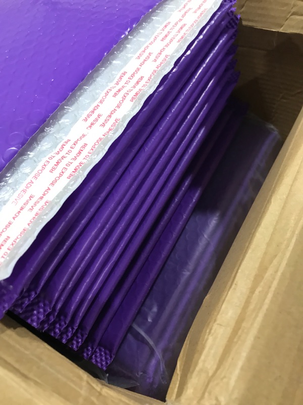 Photo 2 of Ctosree 120 Pcs Bubble Mailers 9 x 12 Inches Padded Envelopes Self Adhesive Waterproof Shipping Bags for Mailing, Packaging, Books, Clothes, Makeup Supplies (Purple)
