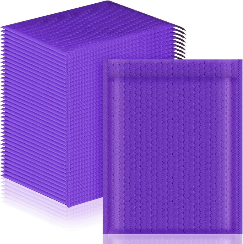 Photo 1 of Ctosree 120 Pcs Bubble Mailers 9 x 12 Inches Padded Envelopes Self Adhesive Waterproof Shipping Bags for Mailing, Packaging, Books, Clothes, Makeup Supplies (Purple)
