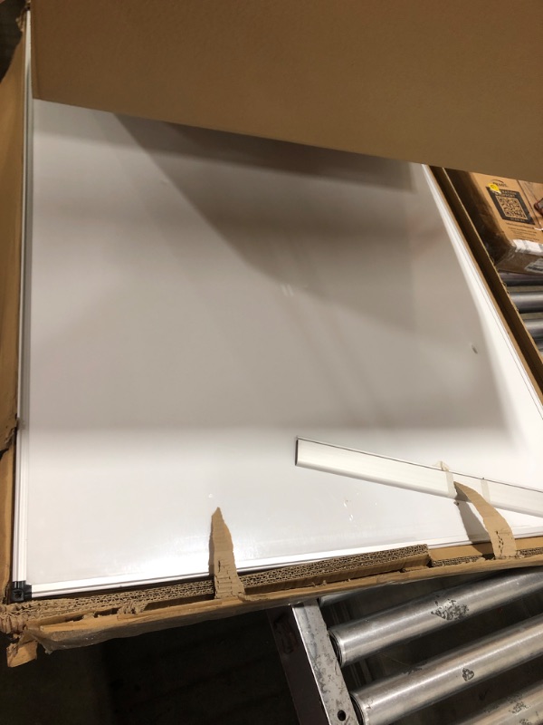 Photo 2 of XBoard Magnetic Whiteboard/Dry Erase Board, 24 x 18 Inch Double Sided White Board with 1 Detachable Marker Tray, 1 Dry Eraser, 3 Dry Erase Markers and 4 Magnets for Home, Office and School 24" x 18"
