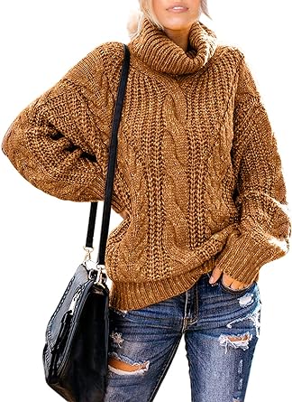 Photo 1 of Chase Secret Womens Turtle Cowl Neck Solid Color Soft Comfy Cable Knit Pullover Sweaters 2XL