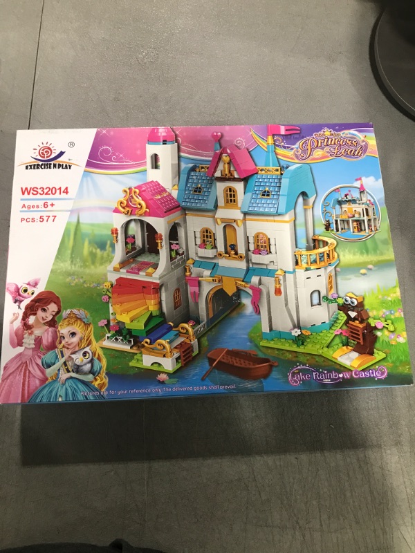 Photo 2 of Building Toy Deluxe Brick for Ages 6-12 Girls Boys,Princess Leah Lake Rainbow Castle Building Kit Castle Toy House Toys,Creative Building Toys