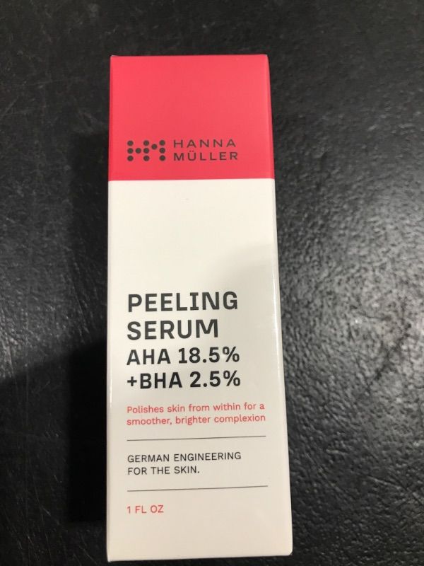 Photo 2 of AHA 18.5% + BHA 2.5% Skin Peeling Solution, Aha Bha Face Peel Serum with NANO-STABLE - Helps to Remove Fine Lines, Wrinkles and Dead Skin, Brightening Gentle Exfoliant Peel, 1 fl oz
