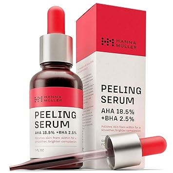 Photo 1 of AHA 18.5% + BHA 2.5% Skin Peeling Solution, Aha Bha Face Peel Serum with NANO-STABLE - Helps to Remove Fine Lines, Wrinkles and Dead Skin, Brightening Gentle Exfoliant Peel, 1 fl oz
