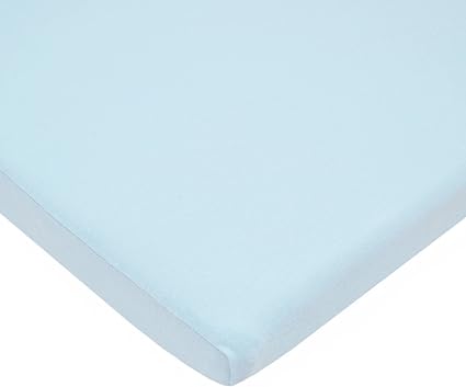 Photo 1 of American Baby Company 15" x 33" Fitted Bassinet Sheet, 100% Natural Cotton Jersey Knit, Baby Blue, Soft Breathable, for Boys and Girls
