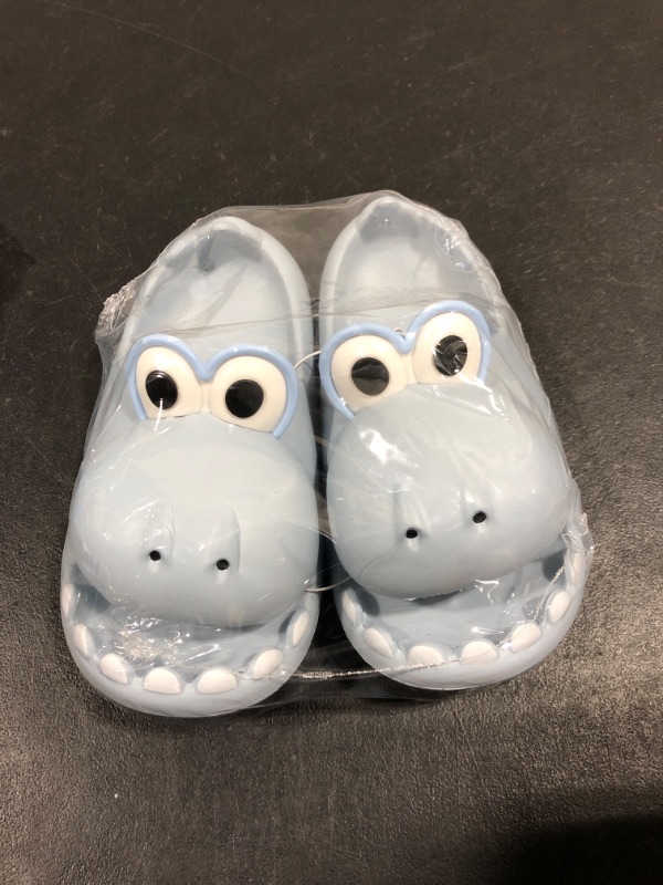 Photo 2 of Cute Dinosaur Slides Slippers for Women Men Adults Cartoon Soft Comfy Non-Slip Kids Cloud Slippers Toddler Boys Girls Open Toe Thick Sole Sandals Unisex Summer Beach Shower Home House Platform Shoes SIZE  5