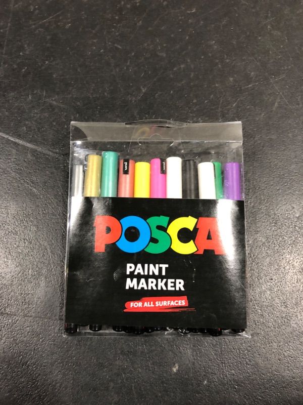 Photo 2 of posca PC-1MR 18 Pen Set - In Limited Edition Plastic Wallet - Extra Black and White