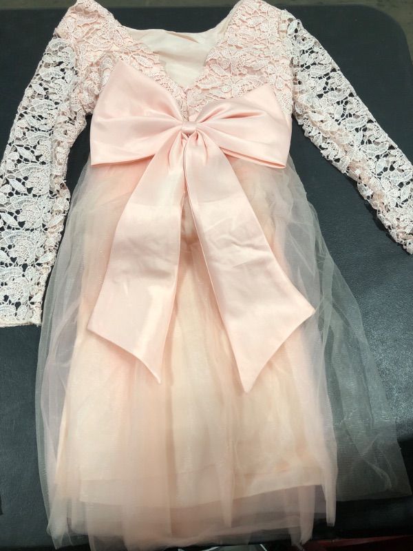 Photo 1 of Flower Girl Dress Lace Party Dresses Lace Girl Dress Lace Top Tulle Dress Girls First Communion Dress SIZE 10/11