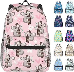 Photo 1 of Ciferfor Funny Koala Travel Laptop Backpack,Waterproof Pink Backpacks for Women Lightweight Travel Rucksack Casual Daypack Laptop Backpacks 