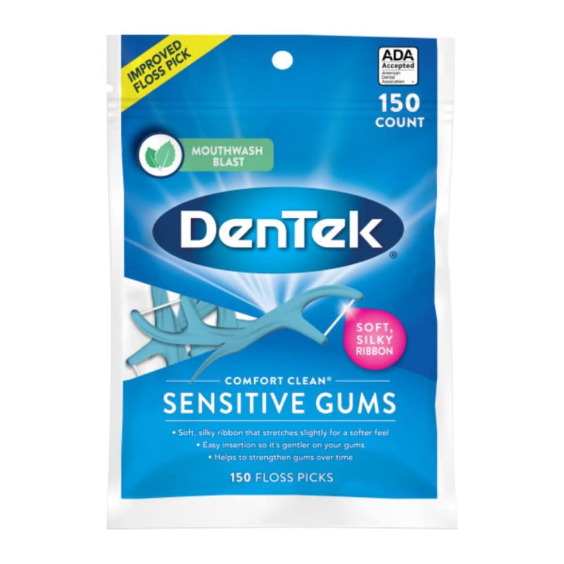 Photo 1 of 2 PACK- DenTek Comfort Clean Floss Picks Fresh Mint 150 Each 150 Count (Pack of 1)