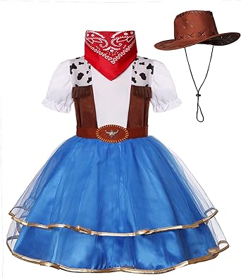 Photo 1 of Gomukot Kids Cowgirl Costume for Girls Halloween Western Rodeo Dress Up SIZE 7/8 