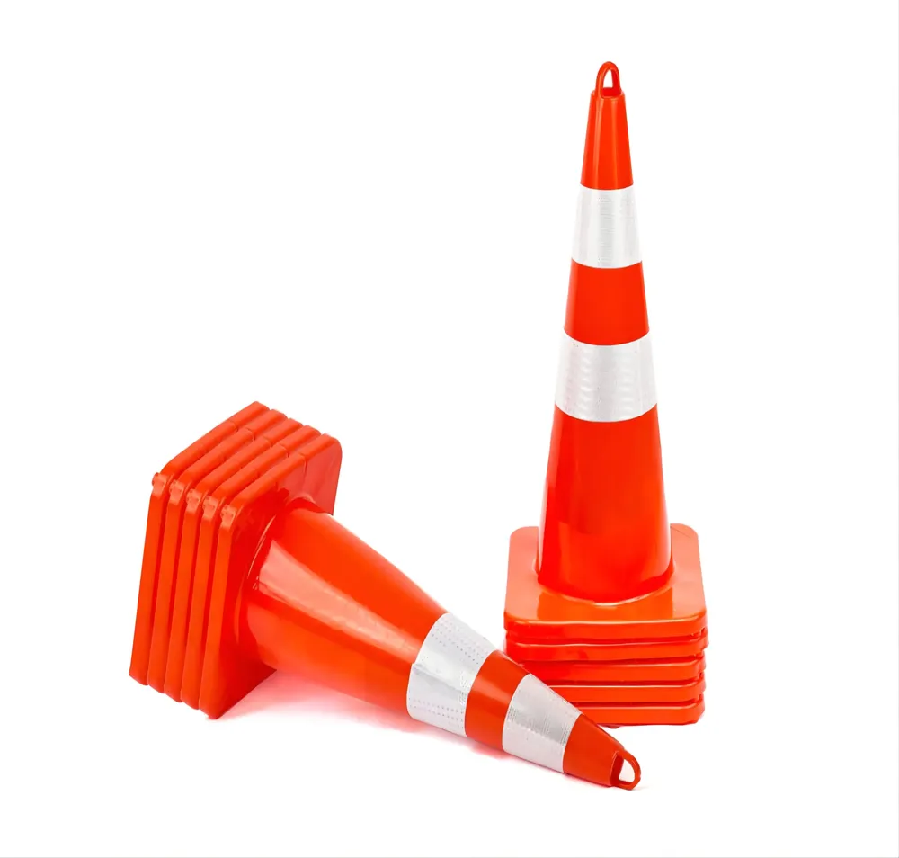 Photo 1 of 10 Traffic Safety Cones – Reflective Strip, Orange, Multi-Functional
