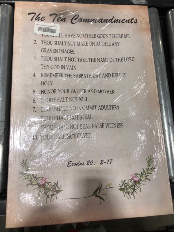 Photo 1 of 0 Commandments Wall Art