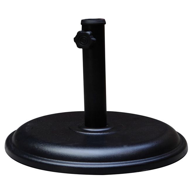 Photo 1 of Style Selections Round Patio Umbrella Base - 15 3/4-in - Black
