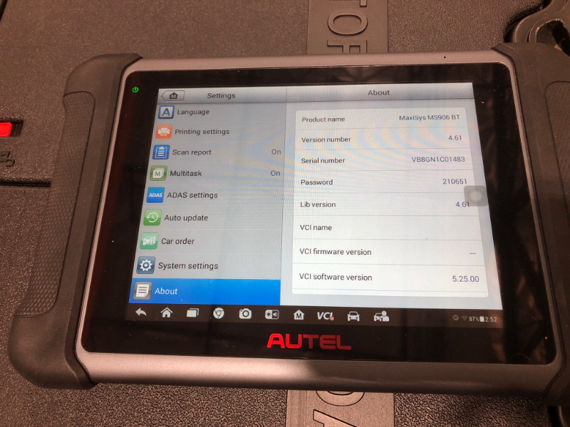 Photo 7 of Autel Scanner MaxiSYS MS906BT with $60 MV108, 2023 US Ver. of MaxiCOM MK906 Pro, Same Diagnostics As MS906 Pro, Full Bi-Directional, ECU Coding Adaption, 36+ Services, All Systems, FCA AutoAuth