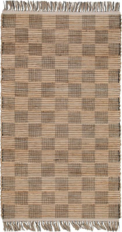 Photo 1 of  Eco Crave 2x3 Ft Small Jute Natural Area Rug, 100% Hand Woven Rug for Indoor Front Entrance Kitchen & Bathrooms, Low-Pile Floor Carpet, Premium Quality Home Decor.
