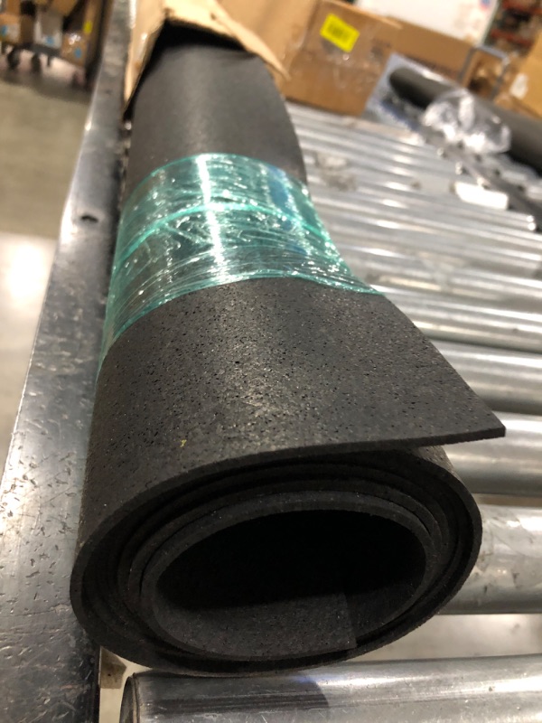 Photo 1 of  Thick Tough Rubber Flooring Roll | Flexible Recycled Rubber Floor Mats for Home Gym | Heavy Duty Rubber Mat for Home Gyms, Sheds, Horse Stall Mat or Trailer