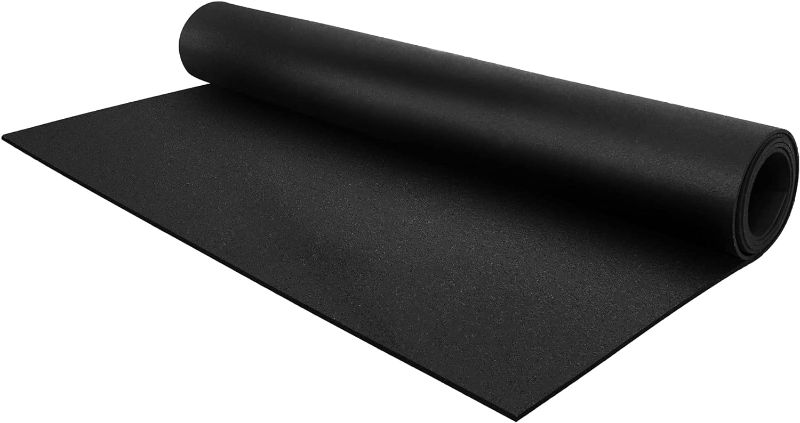 Photo 1 of  Thick Tough Rubber Flooring Roll | Flexible Recycled Rubber Floor Mats for Home Gym | Heavy Duty Rubber Mat for Home Gyms, Sheds, Horse Stall Mat or Trailer