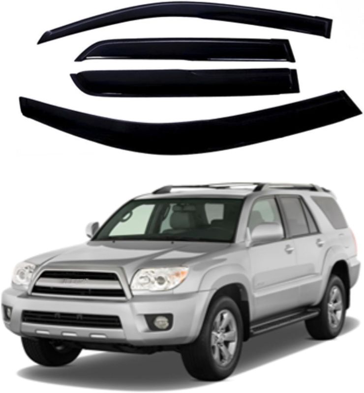 Photo 1 of  GROUP Window Visor Compatible with Toyota 4Runner 2003-2009, Rain Guard Tape-On Extra Durable Sun Wind Air Side Vent Window Deflector, 2003 2004 2005 2006 2007 2008 2009